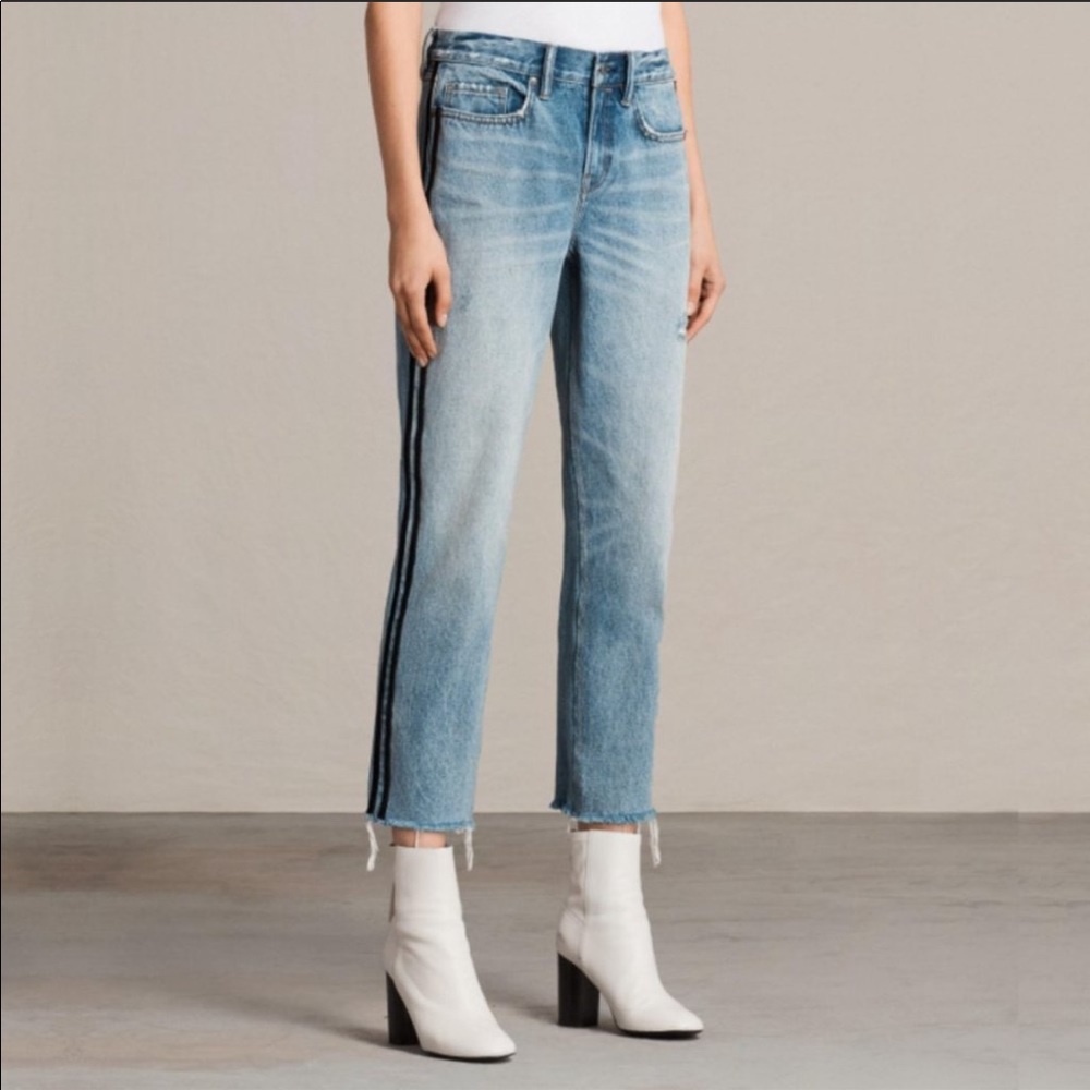 All saints boy striped jeans